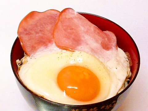 簡単 ハムエッグ丼 レシピ 作り方 By ぽんぽんぷー 楽天レシピ
